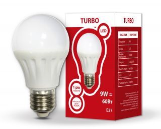 Светодиодная LED лампа TURBO 534308 А60 9Вт Е27шар 650Лм 4200К