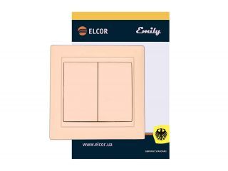 Вимикач 2-й Emily 9215 крем ЕLCOR