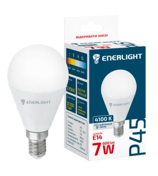 Лампа світлодіодна ENERLIGHT P45 7ВТ 4100K E14