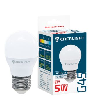 Лампа світлодіодна ENERLIGHT G45 5ВТ 4100K E27