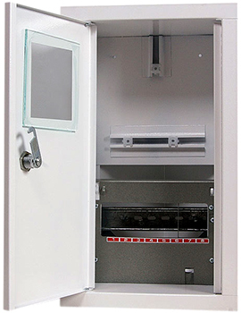 Корпус e.mbox.stand.w.12.z металевий, під 12 мод., що вбудовується, з замком