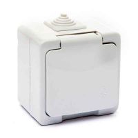 220 TM MERA IP54 РОЗЕТКА З ЗАЗЕМЛЕННЯМ З КРИШКОЮ