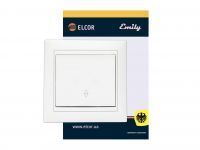 Вимикач 1-й прохідний Emily 9215 білий ELCOR