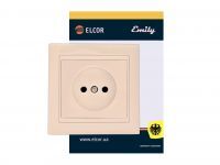 Розетка без заземлення Emily 9215 крем ELCOR