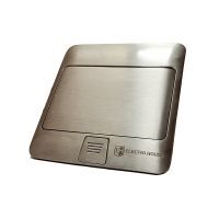 Розетка для підлоги з заземленням врізна 16А + 2USB 2.1А, IP44 , алюміній 