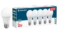 Лампа світлодіонда ENERLIGHT A60 12ВТ 4100K E27, 5 ШТ.
